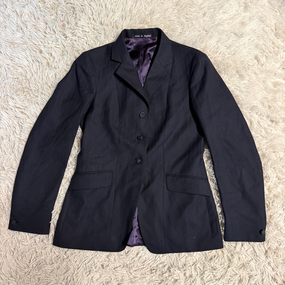 Women’s Size 12R Black Heythrop Wool Horseback Riding Show Coat. Good Condition.